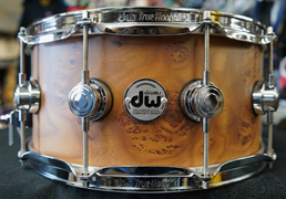 DW USA Collectors Exotic Series 6.5x14" Maple 333 Snare Drum - Exotic Elm Burl Outer